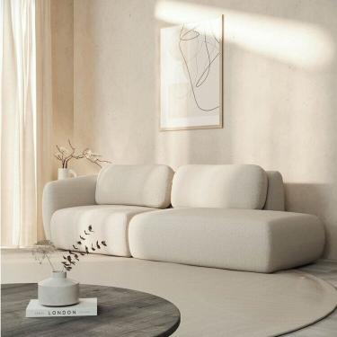 Imagem de Conjunto Sofá Orla 1 Módulo 100cm Com Braço Esquerdo 1 Módulo Sumiê Direito Cabecasa MadeiraMadeira Espuma do Mar