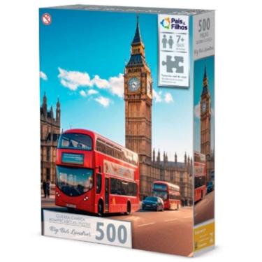 Imagem de Quebra cabeça Big Bus Londres Inglaterra Paisagem 500 peças - Puzzle QC Pais e filhos