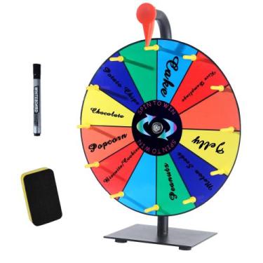 Imagem de Roda de prêmio Spin Wheel de 30 cm com 12 slots para eventos e jogos -