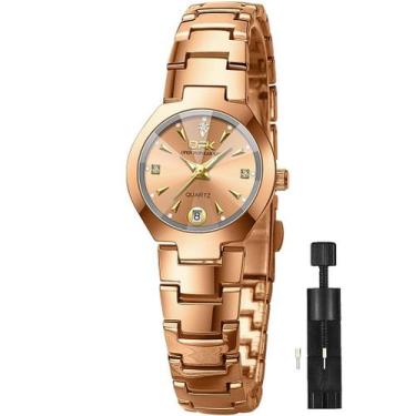 Imagem de Relógio OPK Fashion Rose Gold em aço inoxidável para mulheres