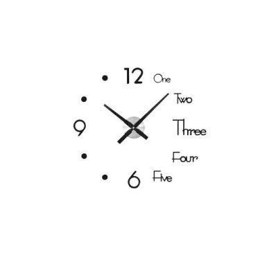 Imagem de Relógio mudo de parede diy sem moldura 3d espelho adesivo de superfíci