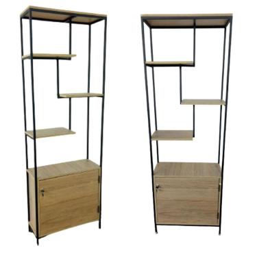 Imagem de Prateleira Estante Industrial Com Armário Estoque Escritório