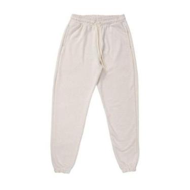 Imagem de Calça de Moletom Feminina Momentus Punho com Elástico Bege Claro-Feminino