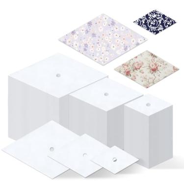 Imagem de 480 peças de papel para estofamento de diamante de 60 graus (2,5 cm, 3,8 cm e 5 cm, modelos de quilting para artesanato de costura de patchwork, acessórios de costura, ferramentas de artesanato