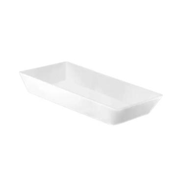Imagem de Travessa Retangular Funda 45cm Bufet Salada Melamina Bestfer, BRANCO, 
