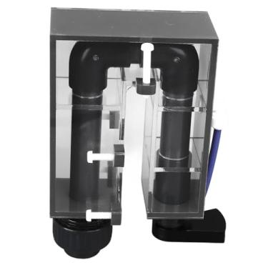 Imagem de Phefop Caixa Acrílica do Excesso para o Aquário, Filtro Fixado na Parede do Depósito da Bomba de água da Caixa Retorno Tanque de Peixes para a Circulação água (Preto)