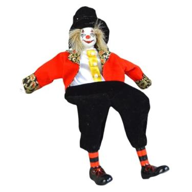 Imagem de EHJRE Enfeite de Boneco de Palhaço de Cerâmica com Rosto Pintado, Lembrancinha de Festa, Decoração de Mesa