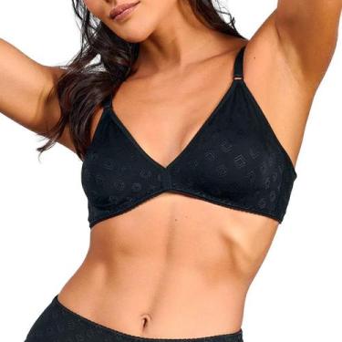 Imagem de Sutiã Linha Básica Triângulo Sem Bojo e Sem Aro Jazz Duloren, Preto, 5