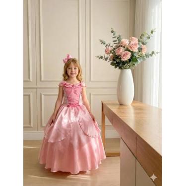 Imagem de Fantasia Princesa Bela Adormecida Aurora Longa Rosa Claro, 10