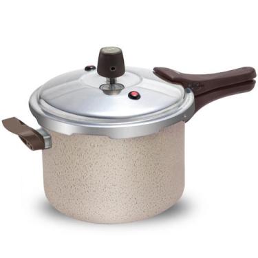 Imagem de Panela de Pressão 4,5 Lts Fechamento Externo - Crema 6 camadas Teflon 