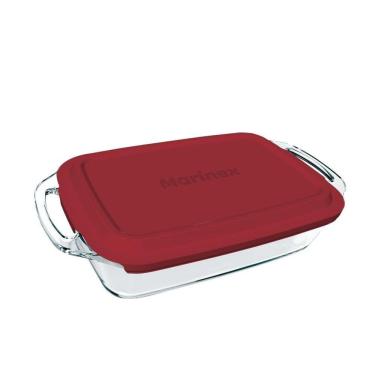 Imagem de Assadeira Retangular Grande com Tampa Plástica 3.5 L Marinex
