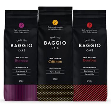Imagem de Kit Café Gourmet Torrado Baggio Bourbon+Premium+Espresso