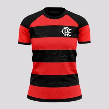 Imagem de Camisa Flamengo Modify Feminina Preta E Vermelha - Braziline