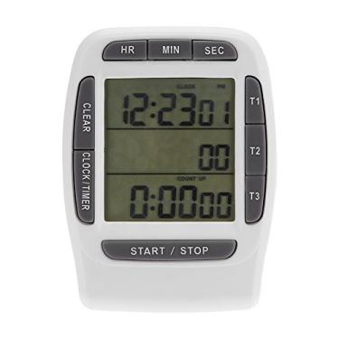 Imagem de Sluffs Kitchen Timer, Portable Digital Multi-Channel 3 Channels LCD Timer Accure Timing Countdown Clock Cooking Timer Stopwatch For Cooking, Classroom With Stand