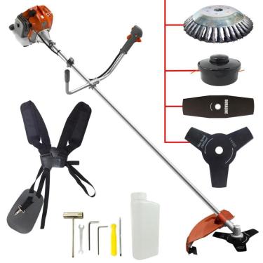 Imagem de Aparador de Grama Á Gasolina Tekna RL520ACN TK 52cc 2HP 9000RPM + Extra Lâmina de 2 Pontas + Escova De Aço Circular Rotativa