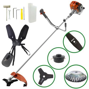 Imagem de Roçadeira Multifuncional Tekna 52cc RL520AC-TK Com Kit de Faca 2 Pontas + Escova de Corte P/ Pedras, Pavers e Calçadas