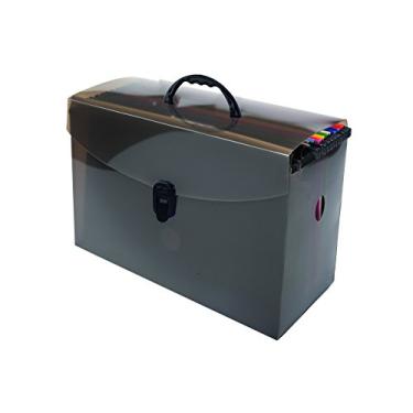 Imagem de Maleta arquivo Delloplast com 10 pastas suspensas coloridas Fumê 0319.i Dello