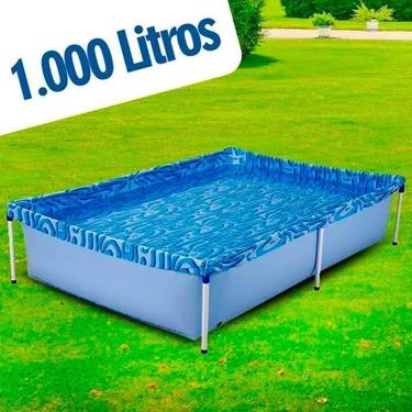 Imagem de Piscina intanfitl estrutural retangular pvc 1000 litros mor