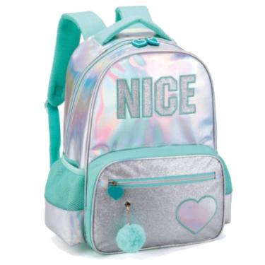 Imagem de Mochila Infantil Juvenil Nice Escolar Costas Tam G Verde
