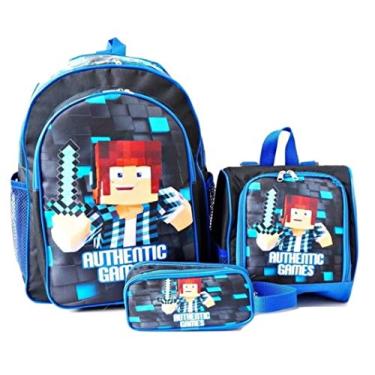 Imagem de Mochila Authentic Games Costas Lancheira Estojo Kit