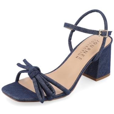 Imagem de Journee Collection Womens Meryl Tru Comfort Foam Light Puff Strap Sandals Dark Denim 10 Medium WOMENS US