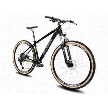 Imagem de Bicicleta Aro 29 KSW XLT100 Com 12 Toda Relação 1x12 Completa Absolute Catraca 11/52 dentes Freio Hidraulico Suspensão com trava,15,Preto Amarelo Cinza