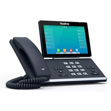 Imagem de Yealink Telefone IP T57W, 16 contas VoIP. Tela sensível ao toque colorida ajustável de 7 polegadas. USB 2.0, Wi-Fi 802.11ac, Gigabit Ethernet de porta dupla, 802.3af PoE, adaptador de alimentação não incluído (SIP-T57W)