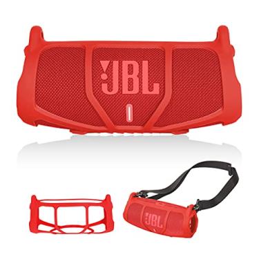 Imagem de GETGEAR Capa de silicone para JBL Charge 5 - Alto-falante Bluetooth portátil, design com mais proteção, melhor combinação em forma e cor (vermelho)