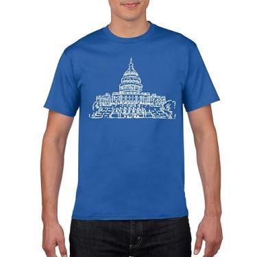 Imagem de Camiseta com estampa gráfica dos EUA Camiseta American Elements, Azul, XXG
