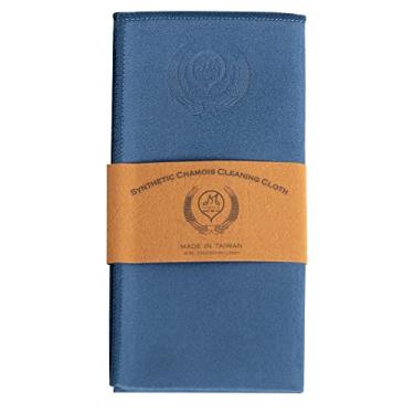Imagem de MI&VI Pano de limpeza e polimento de microfibra sintética de camurça para violino, viola, violoncelo, baixo, guitarra, piano, saxofone, flauta 30 x 30 cm (azul marinho)