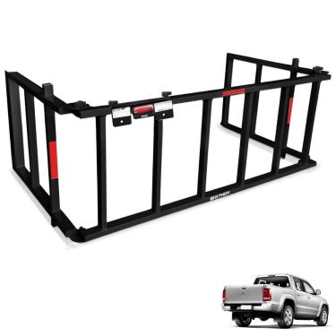 Imagem de Extensor de Caçamba Amarok 2010 a 2023 Rampa Preto Reforçado 350kg Gtnox
