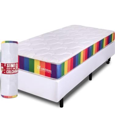 Imagem de Cama Box com Colchão Solteiro Vácuo Dupla Face Max Flowing 78x188cm BF Colchões