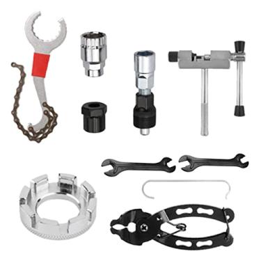 Imagem de 9 Peças Kit De Ferramentas De Bicicleta Ferramentas De Reparo De Bicicleta Removedor De Cassete Chave Extrator De Manivela Suporte Inferior Removedor De Manutenção De Roda Livre Alicate De Ligação Dis