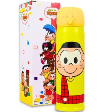Imagem de Garrafa Térmica Squeeze 400ml Turma Da Mônica Cebolinha Cascão Magali Sansão Dalila Oficial (CASCÃO)