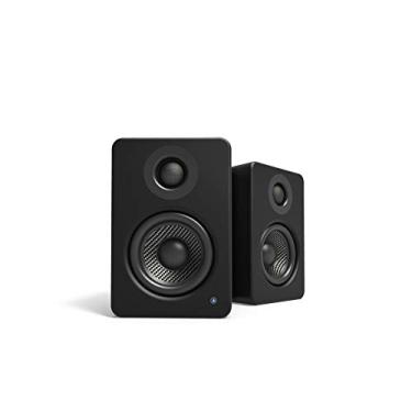 Imagem de Alto-falantes Kanto YU2MB, PC, jogos, mesa, drivers de 7,6 cm, tweeter de domo de seda de 1,9 cm, amplificador classe D, 100 W, DAC USB embutido, saída de subwoofer, par, preto fosco