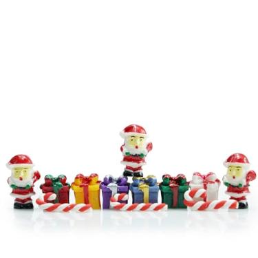 Imagem de Kit de Natal para casa de bonecas, escala 1:12, 12 peças, decoração de cena, pinheiro, visco, guirlanda de Natal, miniatura, boneco de neve, muleta, ornamento, decoração de mesa, simulação (12 peças,