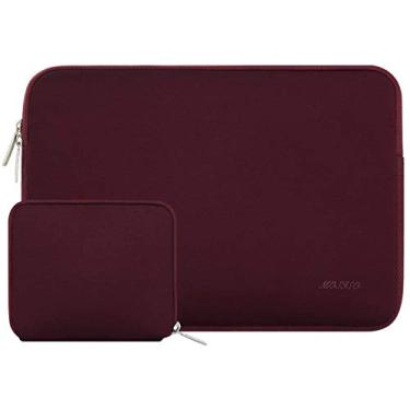 Imagem de MOSISO Capa para laptop de 13,3 polegadas, 13 a 13,3 polegadas compatível com MacBook Air/Pro 13/Pro 14 M5 M4 M3 M2 M1, HP Dell ASUS Lenovo, bolsa de neoprene para computador com capa pequena, vinho