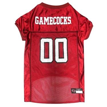 Imagem de Pets First NCAA College South Carolina Gamecocks Jersey de malha para cães e gatos, X-Small. Camisa de cachorro grande licenciada com seu time favorito de futebol/basquete universitário