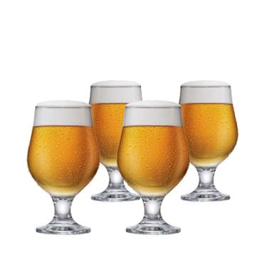 Imagem de Ruvolo Taça de Vidro, Taça Beer Master, para Cervejas Claras 380ml 4 pcs