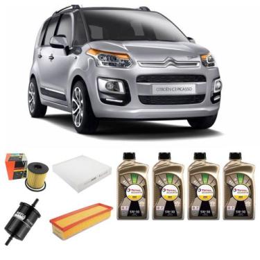 Imagem de Kit Troca Óleo Total 5w40 Citroen C3 Picasso 1.6 Flex 2012 .