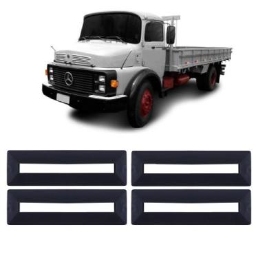 Imagem de Kit borracha dobradiça porta mb 1113 2013 s/aba 4 - peças - VERLI