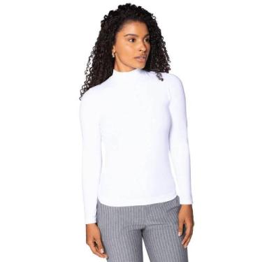Imagem de Blusa Manga Longa Com Gola Alta Lupo 451-001 Sem Costura, Branco, G