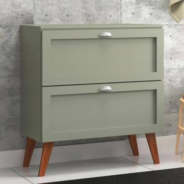 Imagem de Gabinete para Banheiro com Tampo 80cm Retro Mdf Verde Milano - On Móveis