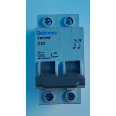 Imagem de Disjuntor bipolar 16a / 20a / 25a / 32a / 40a din - eletromar - Elétro