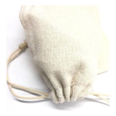 Imagem de Kit 70 Saco Algodão Cru Liso Ecológico Para Canudo Talheres - oem