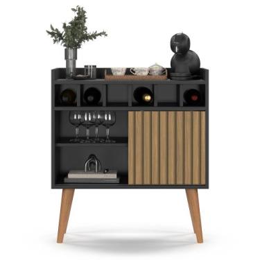 Imagem de Aparador Buffet Com Porta de Correr Prateleira Interna Adega Florença 