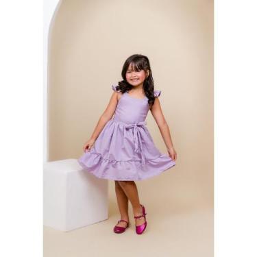 Imagem de Vestido infantil juvenil soltinho luxo natal ano novo verão fresquinho