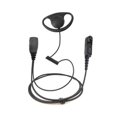 Imagem de PROMAXPOWER Fone de ouvido em forma de D de 1,5 fios com microfone PTT compatível com Motorola Radios XPR3300, XPR3500e, DEP550, XiR-P6628
