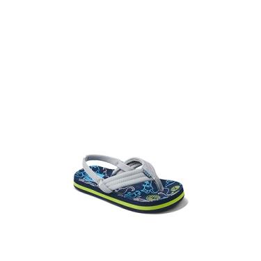 Imagem de Reef Chinelo infantil unissex Little Ahi, Dinossauro/cinza marinho, 5 Little Kid