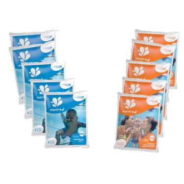 Imagem de Kit Limpeza Piscina Tratamento Sulfato Barrilha Ph Montreal